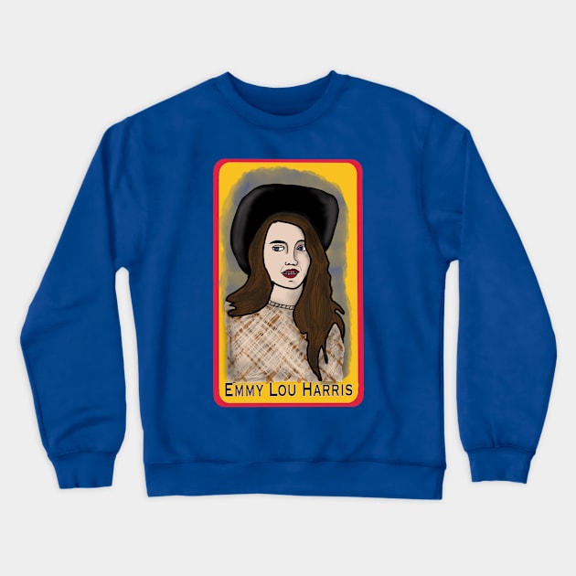 Emmy Lou Harris Crewneck Sweatshirt by TL Bugg